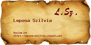 Leposa Szilvia névjegykártya