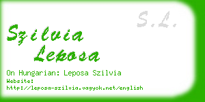 szilvia leposa business card